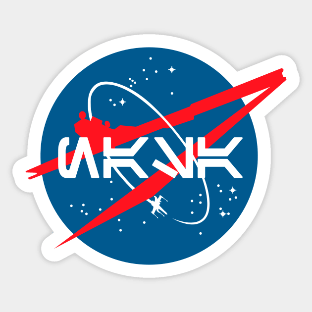 Aurebesh NASA Sticker by groovyraffraff